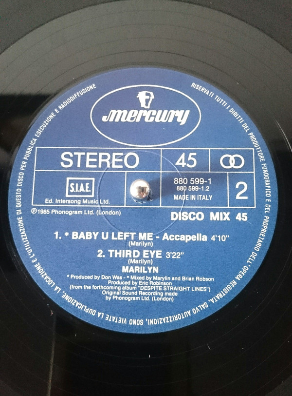 Marilyn - Baby U Left Me (In The Cold) | Mercury (880 599-1) - 3 Marilyn - Baby U Left Me (In The Cold) | Mercury (880 599-1) - 3