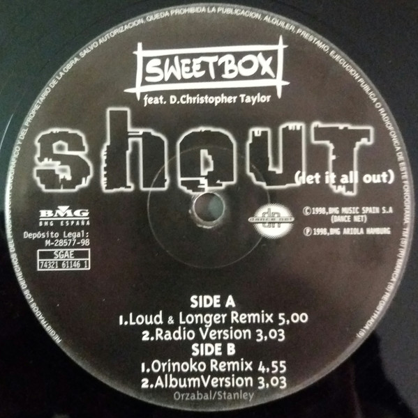Sweetbox Feat. D. Christopher Taylor - Shout (Let It All Out) | BMG Ariola (EUR74321611461) - 2 Sweetbox Feat. D. Christopher Taylor - Shout (Let It All Out) | BMG Ariola (EUR74321611461) - 2