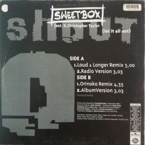 Sweetbox Feat. D. Christopher Taylor - Shout (Let It All Out) | BMG Ariola (EUR74321611461) - 3 Sweetbox Feat. D. Christopher Taylor - Shout (Let It All Out) | BMG Ariola (EUR74321611461) - 3