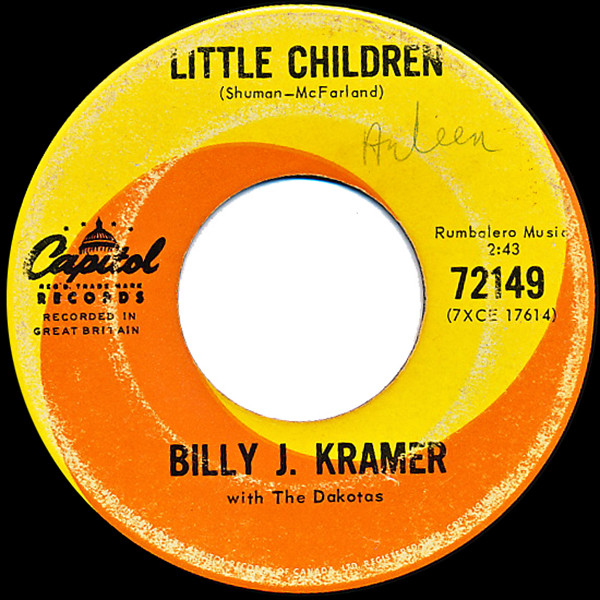 Billy J. Kramer & The Dakotas - Little Children | Capitol Records (72149) - 3