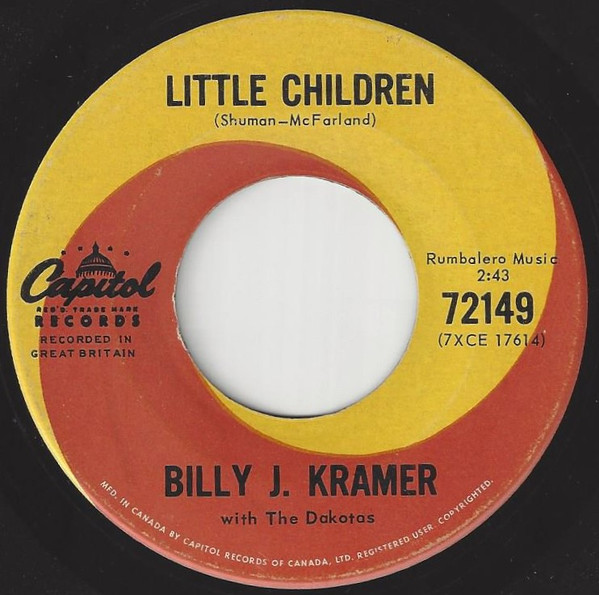 Billy J. Kramer & The Dakotas - Little Children | Capitol Records (72149) - main