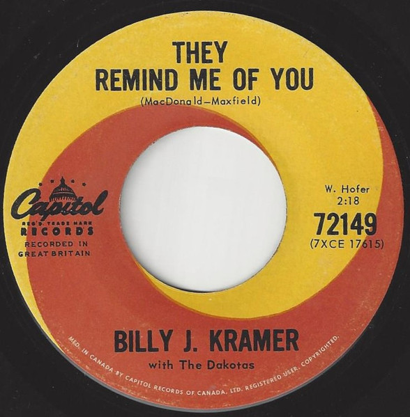 Billy J. Kramer & The Dakotas - Little Children | Capitol Records (72149) - 2