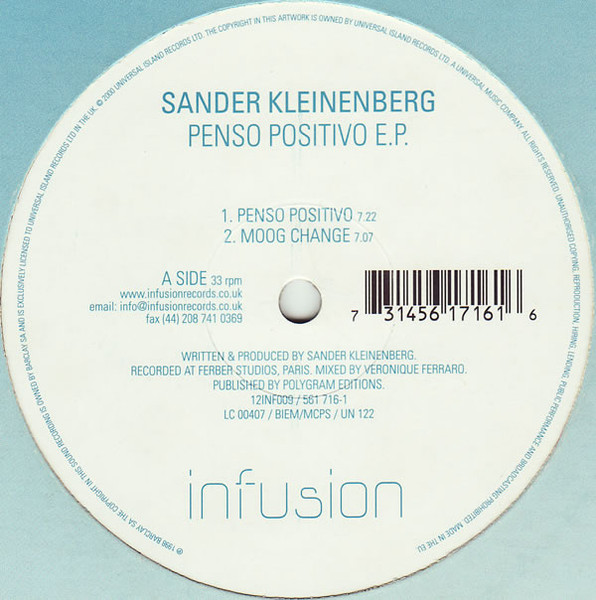 Sander Kleinenberg - Penso Positivo E.P. | Infusion (12INF009)