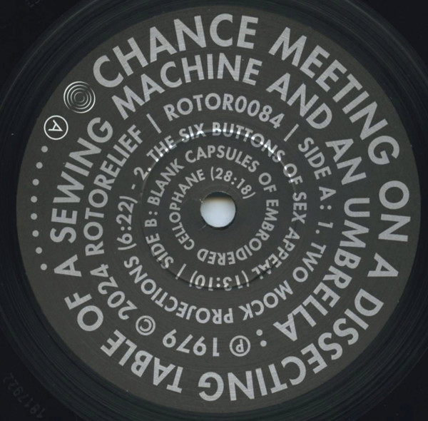 Nurse With Wound - Chance Meeting On A Dissecting Table Of A Sewing Machine And An Umbrella | Rotorelief (ROTOR 0084) - 4 Nurse With Wound - Chance Meeting On A Dissecting Table Of A Sewing Machine And An Umbrella | Rotorelief (ROTOR 0084) - 4