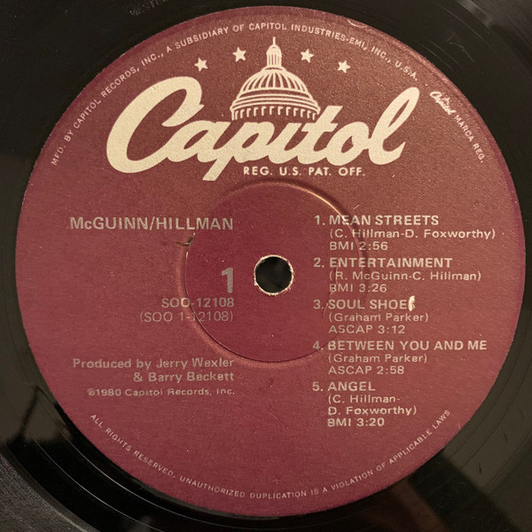 Roger McGuinn / Chris Hillman - McGuinn-Hillman | Capitol Records (SOO-12108) - 3 Roger McGuinn / Chris Hillman - McGuinn-Hillman | Capitol Records (SOO-12108) - 3