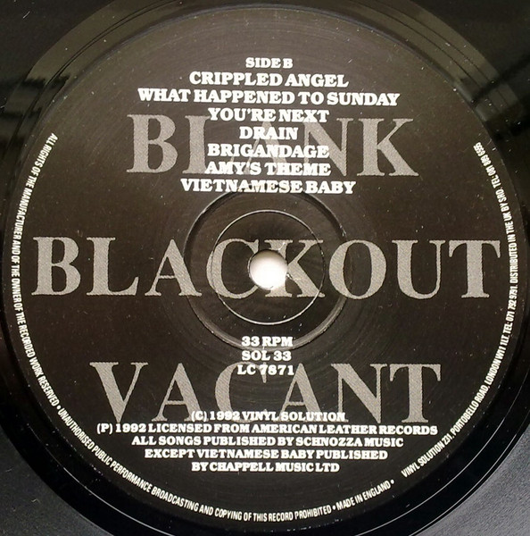 Poison Idea - Blank Blackout Vacant | Vinyl Solution (SOL33) - 4 Poison Idea - Blank Blackout Vacant | Vinyl Solution (SOL33) - 4