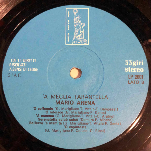 Mario Arena - 'A Meglia Tarantella | Nuova New York Record (LP 2001) - 3 Mario Arena - 'A Meglia Tarantella | Nuova New York Record (LP 2001) - 3