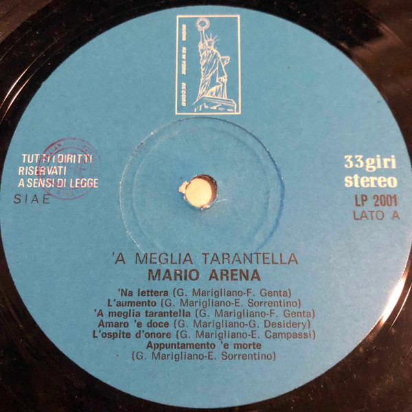 Mario Arena - 'A Meglia Tarantella | Nuova New York Record (LP 2001) - 4 Mario Arena - 'A Meglia Tarantella | Nuova New York Record (LP 2001) - 4