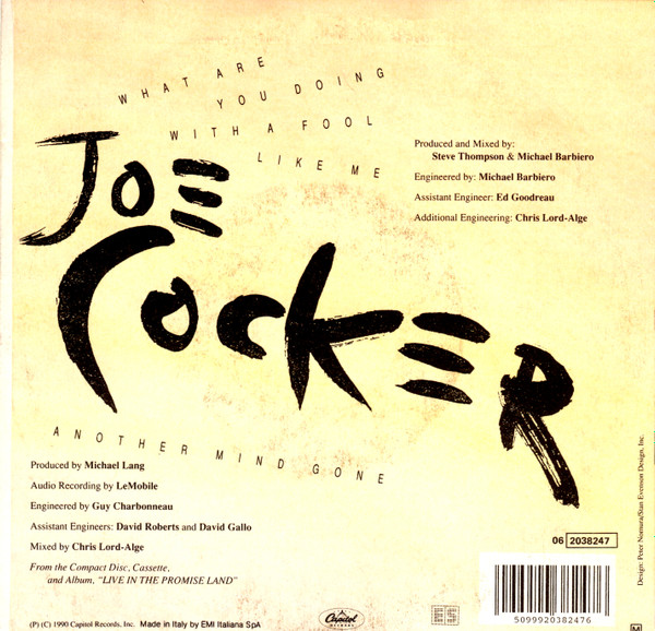 Joe Cocker - What Are You Doing With A Fool Like Me | Capitol Records (06 2038247) - 2