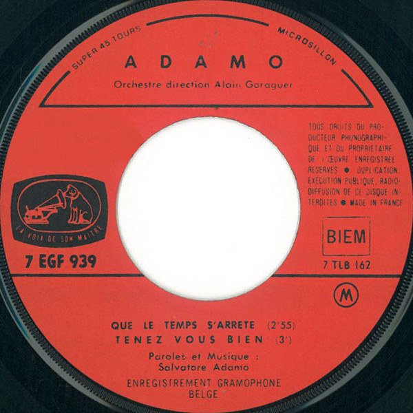 Adamo - En Bandoulière | La Voix De Son Maître (EGF 939) - 4