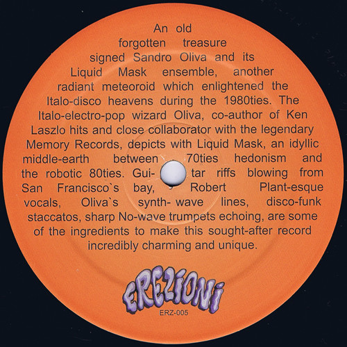 Liquid Mask - Just A Moment | Erezioni (ERZ-005) - 2