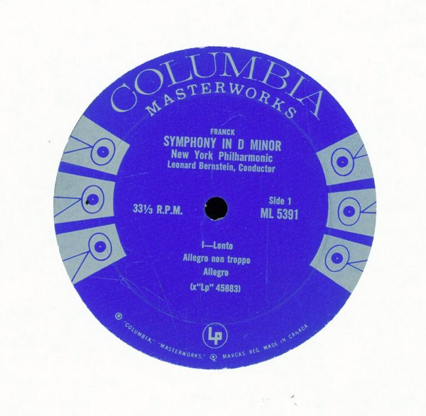 César Franck , Leonard Bernstein , New York Philharmonic - Symphony In D Minor | Columbia Masterworks (ML 5391) - 3