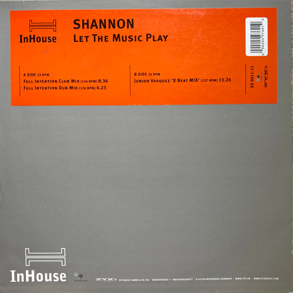 Shannon - Let The Music Play | InHouse (SD 0011-12)
