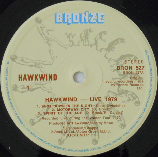 Hawkwind - Live Seventy Nine | Bronze (BRON 527) - 3