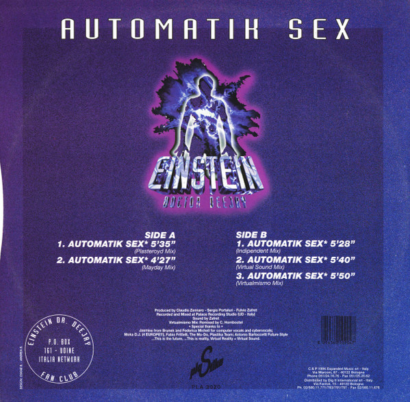 Einstein Doctor DJ - Automatik Sex (Remix) | Plastika (PLA 3020) - 3