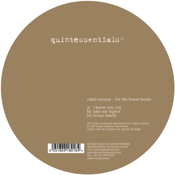 Ralph Session - For The House Heads | quintessentials (91) - 2
