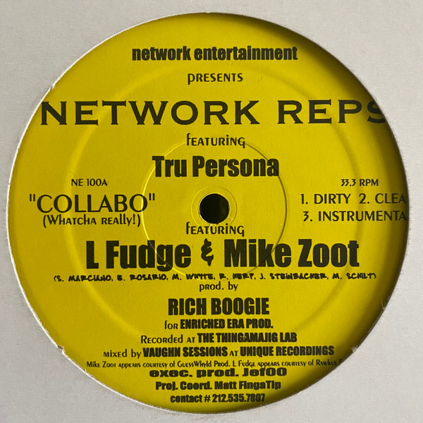 Network Reps - Collabo (Whatcha Really!) / Simplistic | Network Entertainment (NE 100)