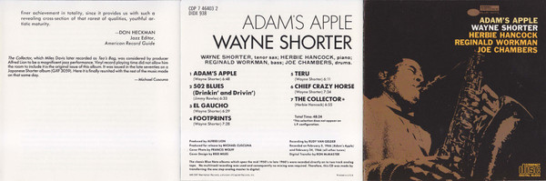Wayne Shorter - Adam's Apple | Blue Note (CDP 7 46403 2) - 4