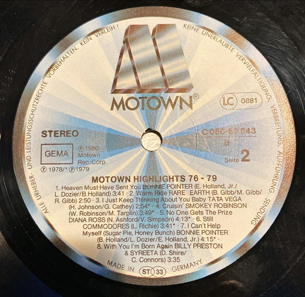 Various - Motown Highlights 1976-1979 | Motown (1 C 056-63 843) - 4