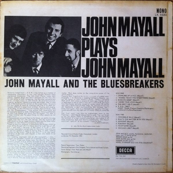 John Mayall - John Mayall Plays John Mayall | Decca (LK 4680) - 2 John Mayall - John Mayall Plays John Mayall | Decca (LK 4680) - 2