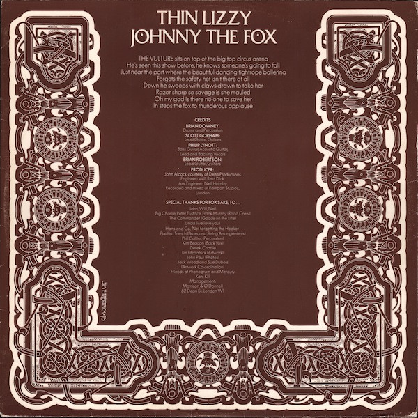 Thin Lizzy - Johnny The Fox | Vertigo (9102 012) - 3 Thin Lizzy - Johnny The Fox | Vertigo (9102 012) - 3
