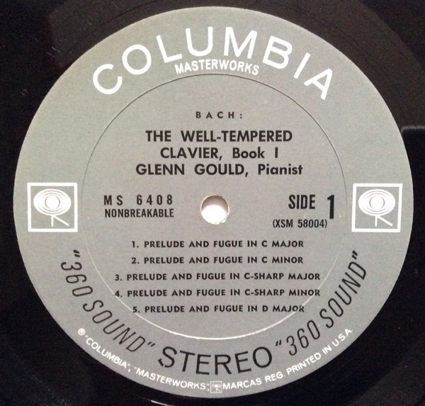 Johann Sebastian Bach , Glenn Gould - The Well-Tempered Clavier, Book I (Preludes And Fugues 1-8) | Columbia Masterworks (MS 6408) - 2