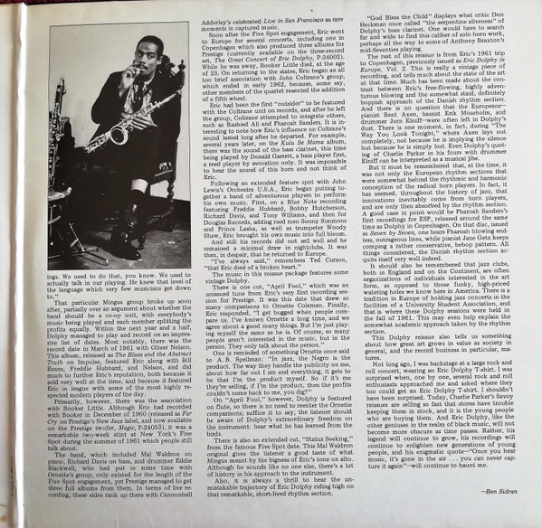 Eric Dolphy - Status | Prestige (68.326) - 2