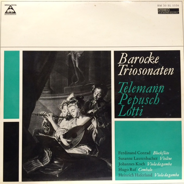Georg Philipp Telemann , Johann Christoph Pepusch , Antonio Lotti - Barocke Triosonaten | Bärenreiter-Musicaphon (BM 30 SL 1536)