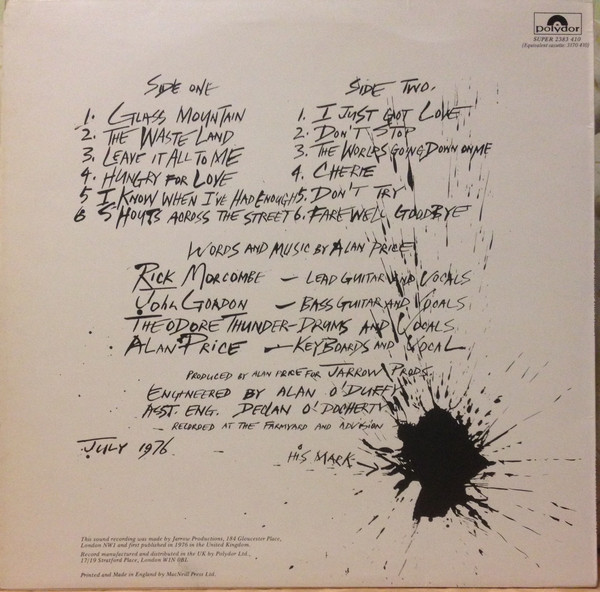 Alan Price - Shouts Across The Street | Polydor (2383-410) - 2