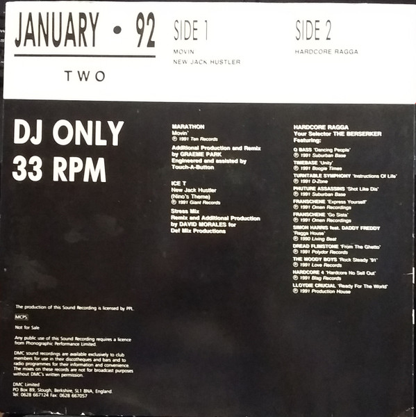 Various - January 92 - Two | DMC (DMC 108/2) - 2