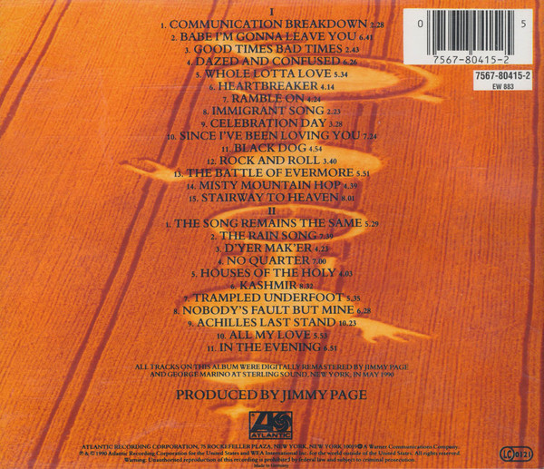 Led Zeppelin - Remasters | Atlantic (7567-80415-2) - 2