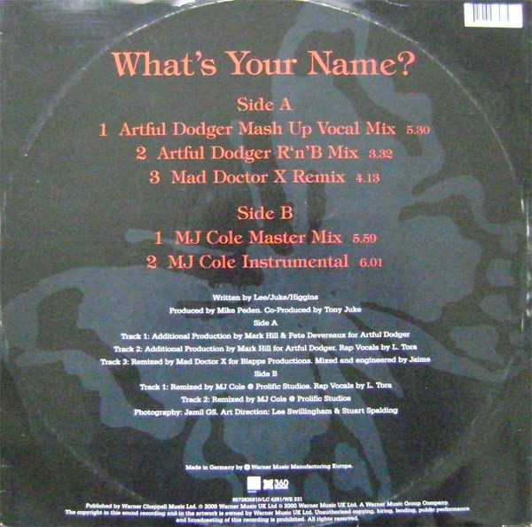 Angel Lee - What's Your Name? | WEA Records (8573835810) - 2