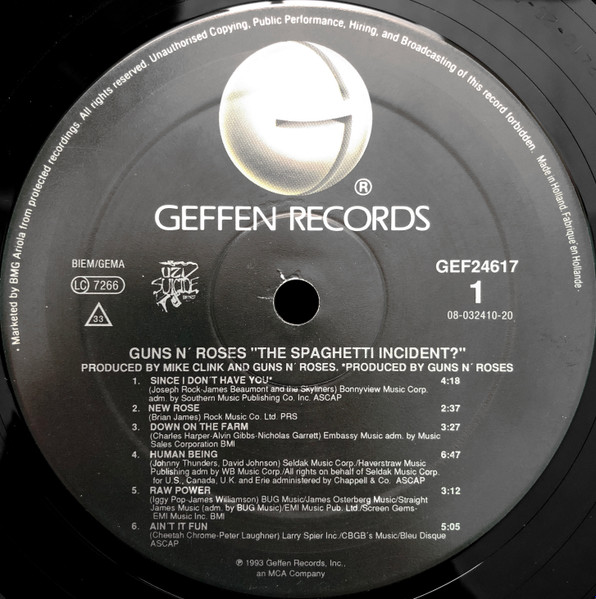 Guns N' Roses - "The Spaghetti Incident?" | Geffen Records (GEF24617) - 3