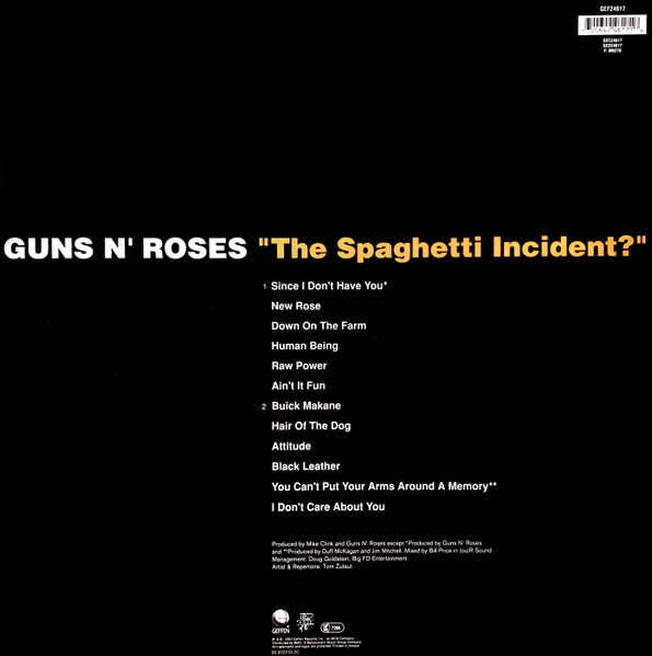 Guns N' Roses - "The Spaghetti Incident?" | Geffen Records (GEF24617) - 2