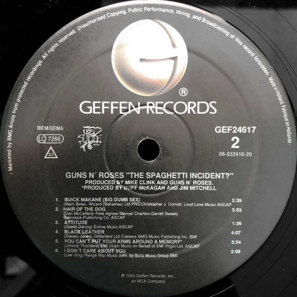 Guns N' Roses - "The Spaghetti Incident?" | Geffen Records (GEF24617) - 4