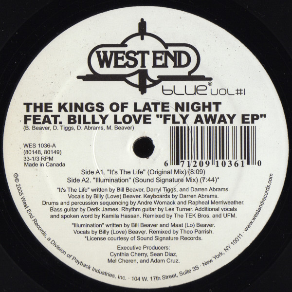 The Kings Of Late Night Feat. Billy Love - Fly Away EP (USED) | West End Blue (WES 1036) - main