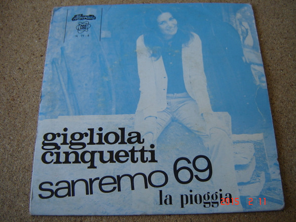 Gigliola Cinquetti - "San Remo 1969" La Pioggia / Zero In Amore | CGD (N-71-4) - main