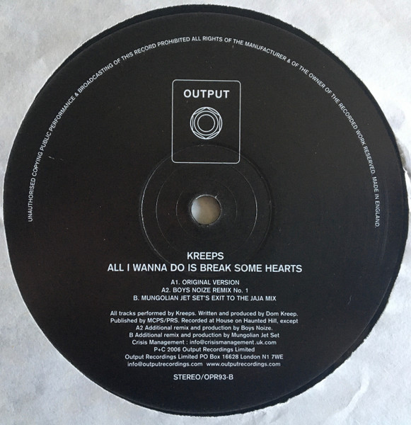 Kreeps - All I Wanna Do Is Break Some Hearts | Output (OPR 93) - 3 Kreeps - All I Wanna Do Is Break Some Hearts | Output (OPR 93) - 3
