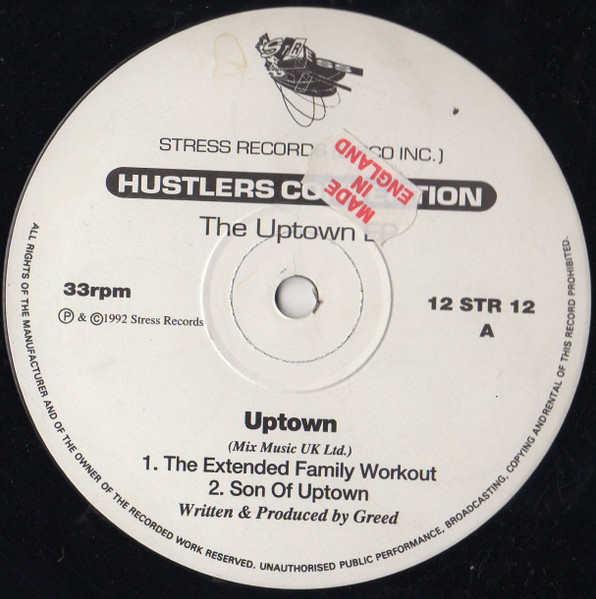 Hustlers Convention - The Uptown EP | Stress Records (12 STR 12) - main Hustlers Convention - The Uptown EP | Stress Records (12 STR 12) - main