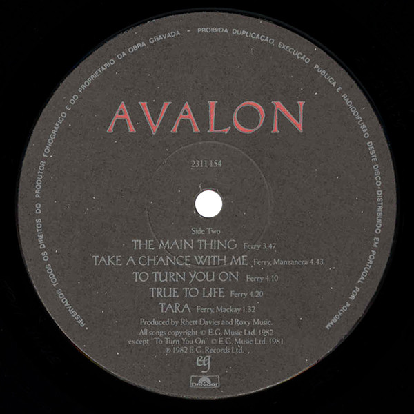 Roxy Music - Avalon | EG (2311 154) - 2