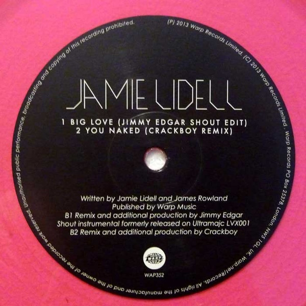 Jamie Lidell - Big Love Remixes | Warp Records (WAP352)