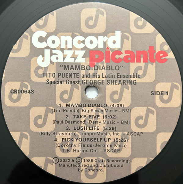 Tito Puente & His Latin Ensemble Special Guest George Shearing - Mambo Diablo | Craft Recordings Latino (CR00643) - 4