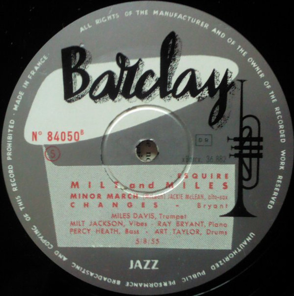 Miles Davis And Milt Jackson - Milt And Miles | Barclay (84.050) - 4