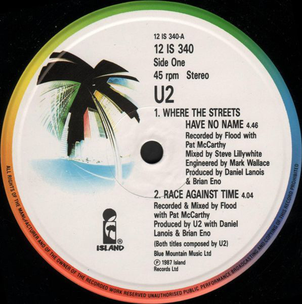 U2 - Where The Streets Have No Name | Island Records (12 IS 340) - 3