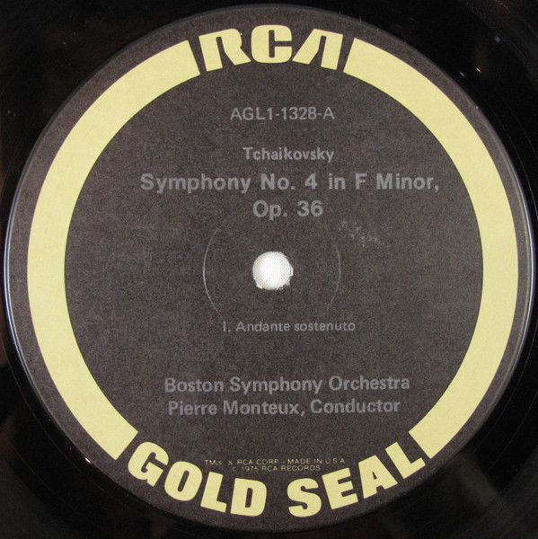 Pyotr Ilyich Tchaikovsky — Boston Symphony Orchestra - Pierre Monteux - Symphony No. 4 in F Minor, Op. 36 | RCA Gold Seal (AGL 1-1328) - 3
