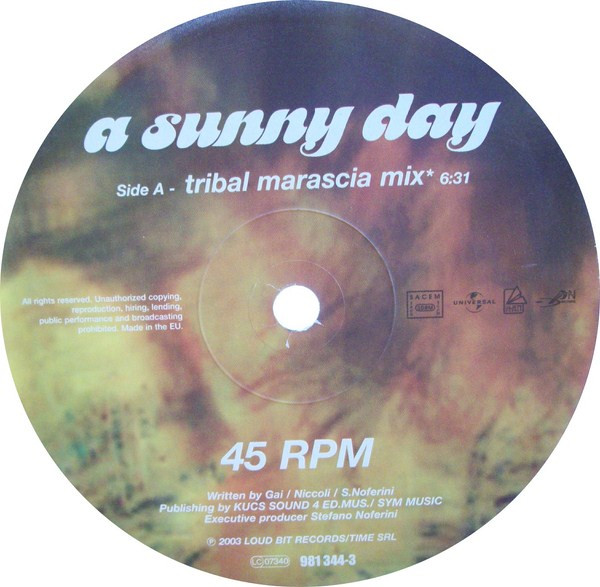 Stefano Noferini & DJ Guy Featuring Hilary Costa - A Sunny Day | On Records (981 344-3) - main Stefano Noferini & DJ Guy Featuring Hilary Costa - A Sunny Day | On Records (981 344-3) - main