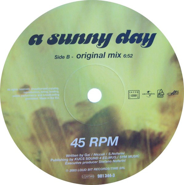 Stefano Noferini & DJ Guy Featuring Hilary Costa - A Sunny Day | On Records (981 344-3) - 2 Stefano Noferini & DJ Guy Featuring Hilary Costa - A Sunny Day | On Records (981 344-3) - 2