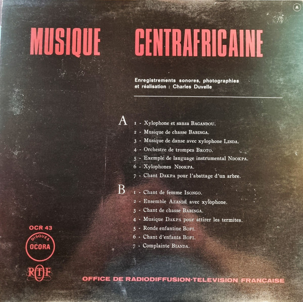 Various - Musique Centrafricaine | Ocora (OCR 43) - 2