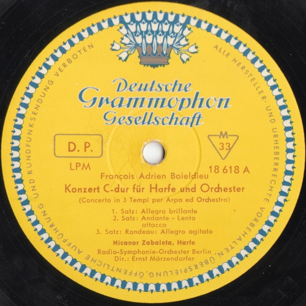 François-Adrien Boieldieu , Joaquín Rodrigo - Harfenkonzert C-Dur • Harp Concerto In C Major / Konzert-Serenade Für Harfe Und Orchester • Concert-Serenade For Harp And Orchestra | Deutsche Grammophon (LPM 18 618) - 3 François-Adrien Boieldieu , Joaquín Rodrigo - Harfenkonzert C-Dur • Harp Concerto In C Major / Konzert-Serenade Für Harfe Und Orchester • Concert-Serenade For Harp And Orchestra | Deutsche Grammophon (LPM 18 618) - 3