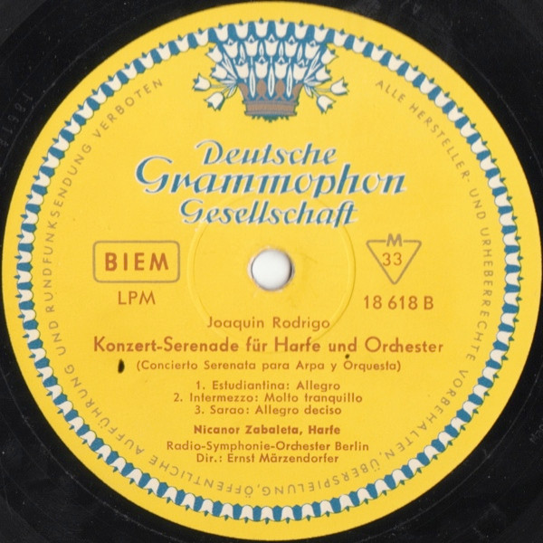 François-Adrien Boieldieu , Joaquín Rodrigo - Harfenkonzert C-Dur • Harp Concerto In C Major / Konzert-Serenade Für Harfe Und Orchester • Concert-Serenade For Harp And Orchestra | Deutsche Grammophon (LPM 18 618) - 4 François-Adrien Boieldieu , Joaquín Rodrigo - Harfenkonzert C-Dur • Harp Concerto In C Major / Konzert-Serenade Für Harfe Und Orchester • Concert-Serenade For Harp And Orchestra | Deutsche Grammophon (LPM 18 618) - 4